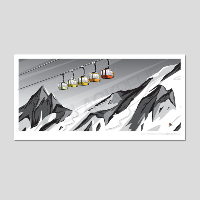 Cartes postales Polaroïd et Panoramique BLACKPEUF souvenir des alpes