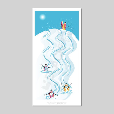 Cartes postales Polaroïd et Panoramique BLACKPEUF souvenir des alpes