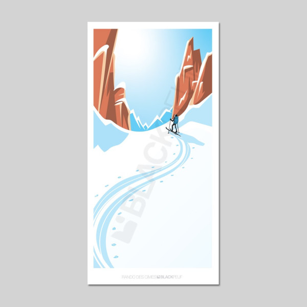 Cartes postales Polaroïd et Panoramique BLACKPEUF souvenir des alpes