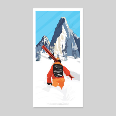 Cartes postales Polaroïd et Panoramique BLACKPEUF souvenir des alpes