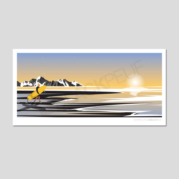 Cartes postales Polaroïd et Panoramique BLACKPEUF souvenir des alpes