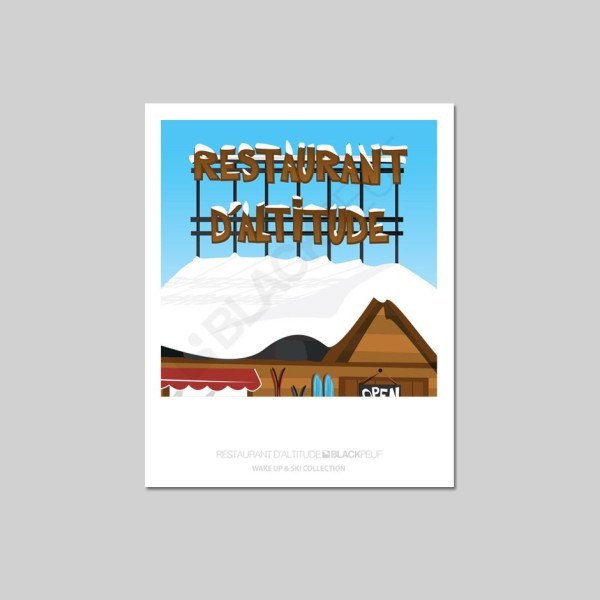 Cartes postales Polaroïd et Panoramique BLACKPEUF souvenir des alpes