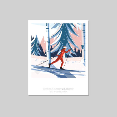 Cartes postales Polaroïd et Panoramique BLACKPEUF souvenir des alpes