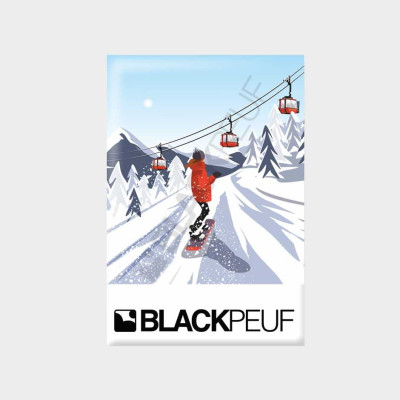 Magnet souvenir de montagne avec les illustrations BLACKPEUF Magnet souvenir de montagne avec les illustrations BLACKPEUF
