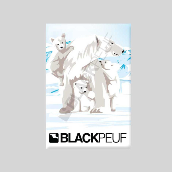 Magnet souvenir de montagne avec les illustrations BLACKPEUF