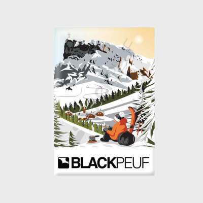 Magnet souvenir de montagne avec les illustrations BLACKPEUF Magnet souvenir de montagne avec les illustrations BLACKPEUF