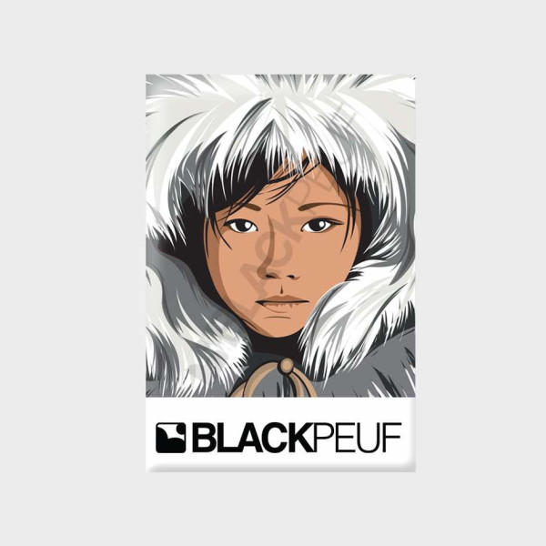 Magnet souvenir de montagne avec les illustrations BLACKPEUF