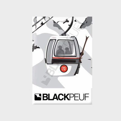 Mountain souvenir magnet with BLACKPEUF illustrations Mountain souvenir magnet with BLACKPEUF illustrations