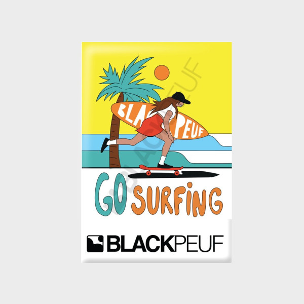Magnet souvenir de montagne avec les illustrations BLACKPEUF