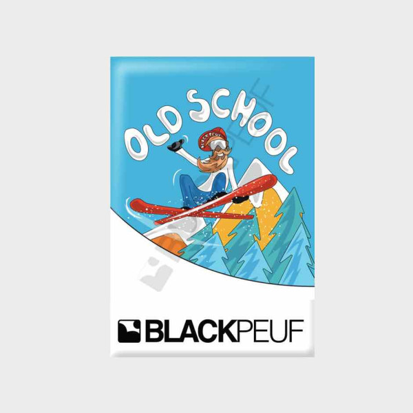 Mountain souvenir magnet with BLACKPEUF illustrations
