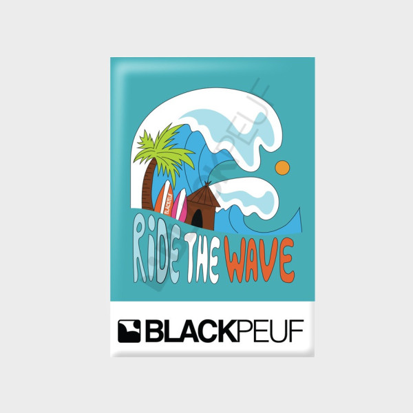 Magnet souvenir de montagne avec les illustrations BLACKPEUF