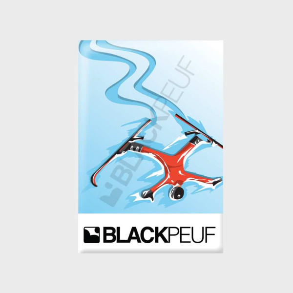 Magnet souvenir de montagne avec les illustrations BLACKPEUF