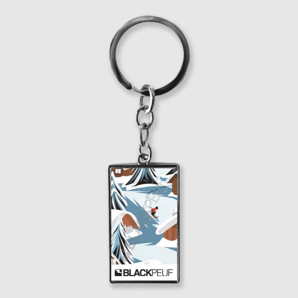 Porte clefs souvenir de montagne avec les illustrations blackpeuf