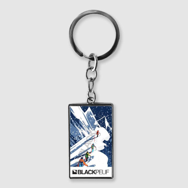Porte clefs souvenir de montagne avec les illustrations blackpeuf