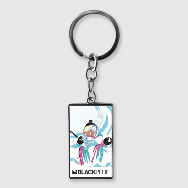 Porte clefs souvenir de montagne avec les illustrations blackpeuf