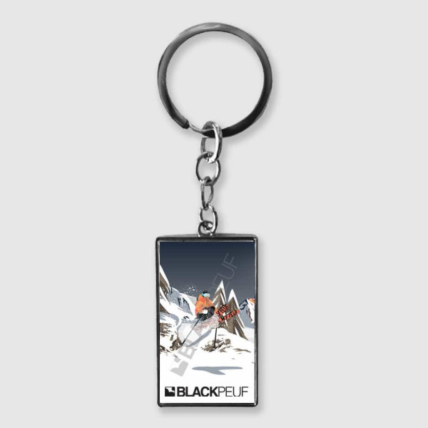 Porte clefs souvenir de montagne avec les illustrations blackpeuf