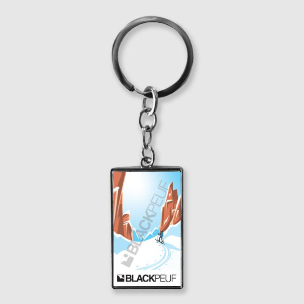 Porte clefs souvenir de montagne avec les illustrations blackpeuf