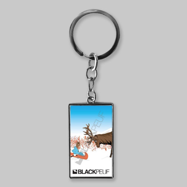Porte clefs souvenir de montagne avec les illustrations blackpeuf