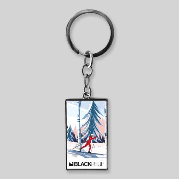 Porte clefs souvenir de montagne avec les illustrations blackpeuf