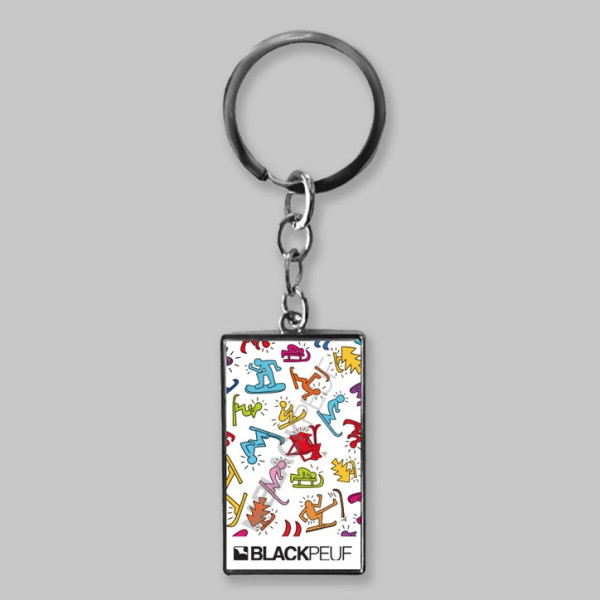 Porte clefs souvenir de montagne avec les illustrations blackpeuf