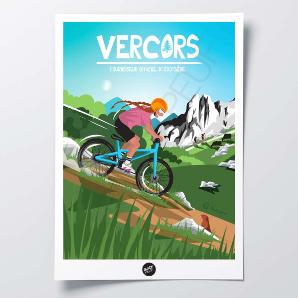 AFFICHE AMOUREUX DU MONT BLANC BLACKPEUF