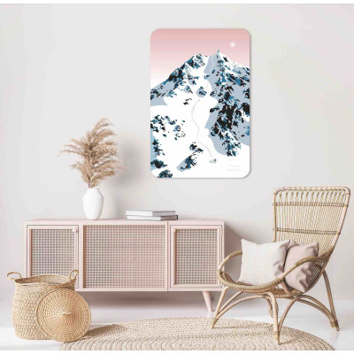 Tableau mural the queen of fwt Marion Haerty snowboard free ride en montagne blanche et rose pour la décoration. Tableau mural the queen of fwt Marion Haerty snowboard free ride en montagne blanche et rose pour la décoration.