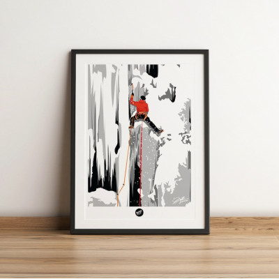 AFFICHE ESCALADE GLACIAIRE