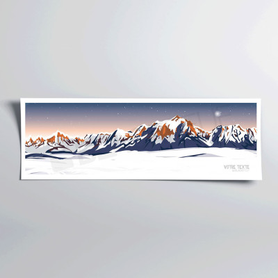 PANORAMIC POSTER LA CHAÎNE DU MONT BLANC PANORAMIC POSTER LA CHAÎNE DU MONT BLANC