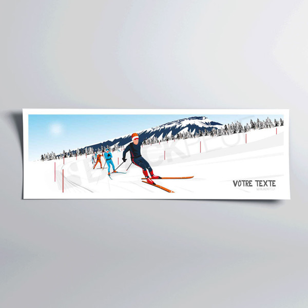 AFFICHE PANORAMIQUE SKI NORDIQUE