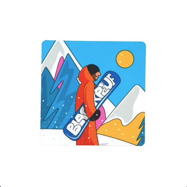Autocollant sticker  BLACKPEUF souvenir chic des alpes