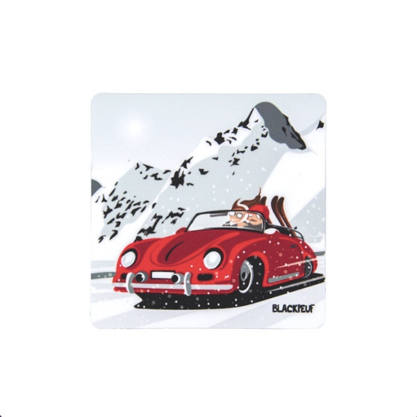 Autocollant sticker  BLACKPEUF souvenir chic des alpes