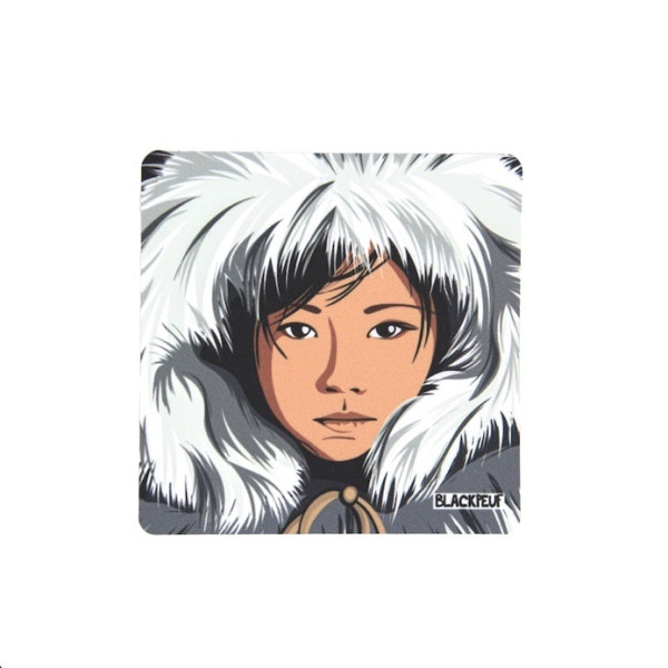 Autocollant sticker  BLACKPEUF souvenir chic des alpes