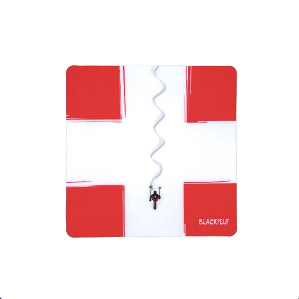 Autocollant sticker  BLACKPEUF souvenir chic des alpes