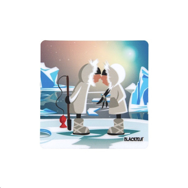 Autocollant sticker  BLACKPEUF souvenir chic des alpes