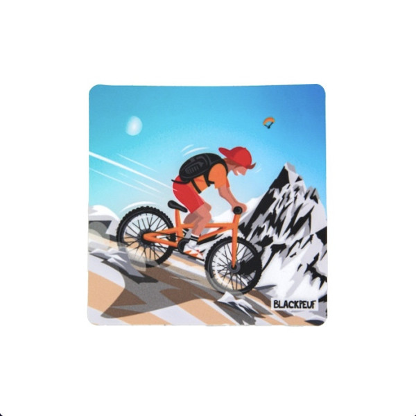 Autocollant sticker  BLACKPEUF souvenir chic des alpes