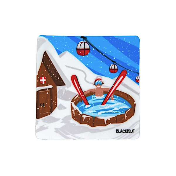 Autocollant sticker  BLACKPEUF souvenir chic des alpes