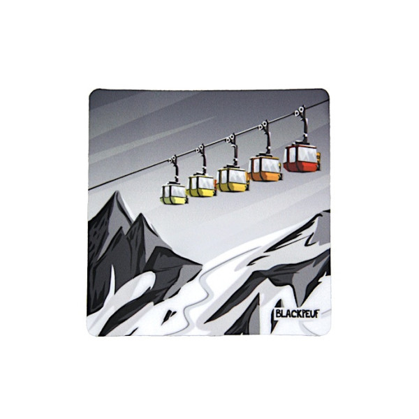 Autocollant sticker  BLACKPEUF souvenir chic des alpes