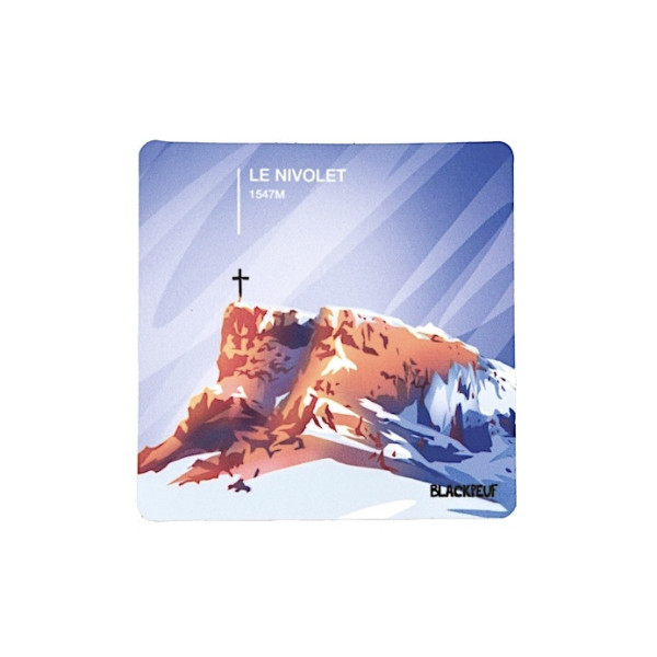 Autocollant sticker  BLACKPEUF souvenir chic des alpes