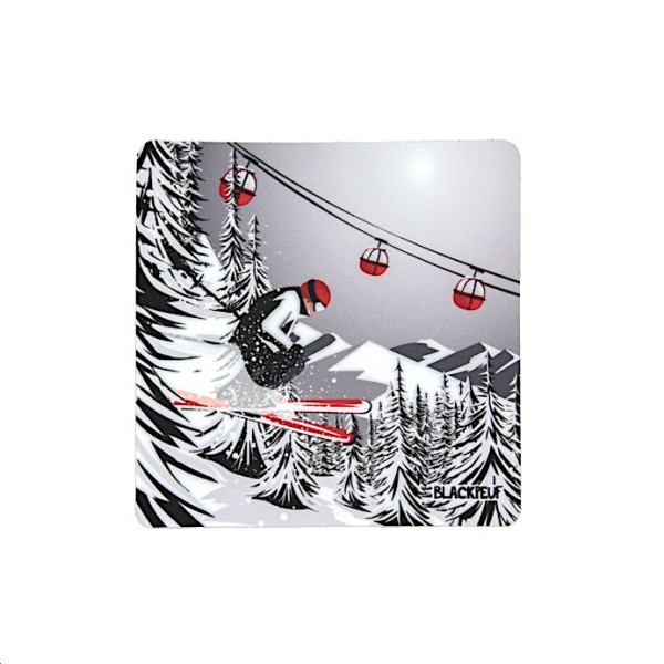 Autocollant sticker  BLACKPEUF souvenir chic des alpes
