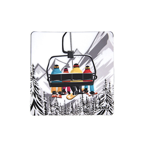 Autocollant sticker  BLACKPEUF souvenir chic des alpes