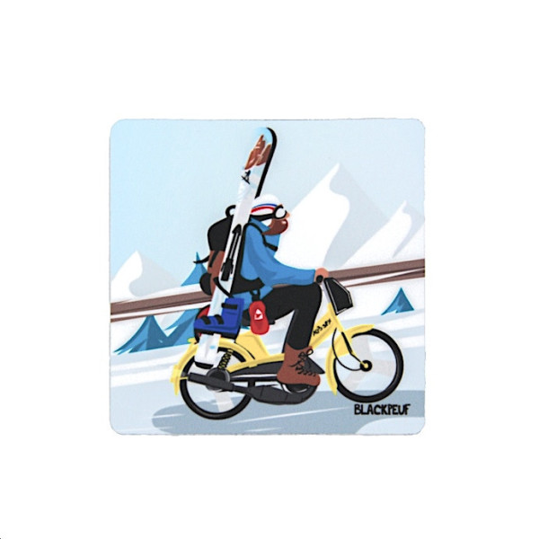Autocollant sticker  BLACKPEUF souvenir chic des alpes