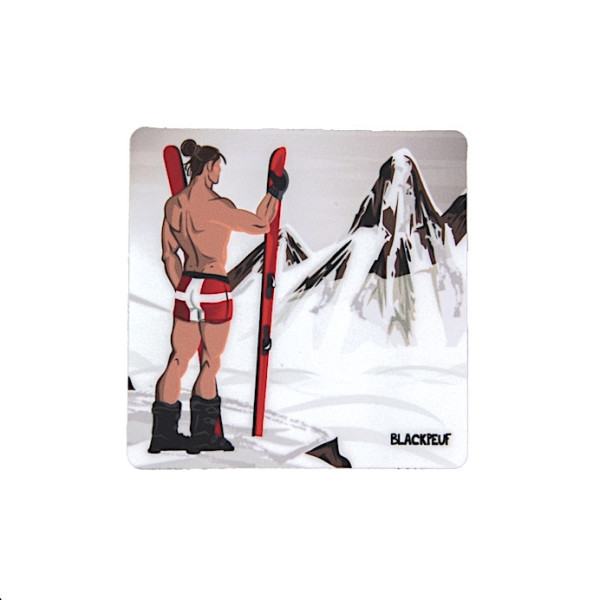 Autocollant sticker  BLACKPEUF souvenir chic des alpes