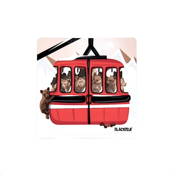 Autocollant sticker  BLACKPEUF souvenir chic des alpes