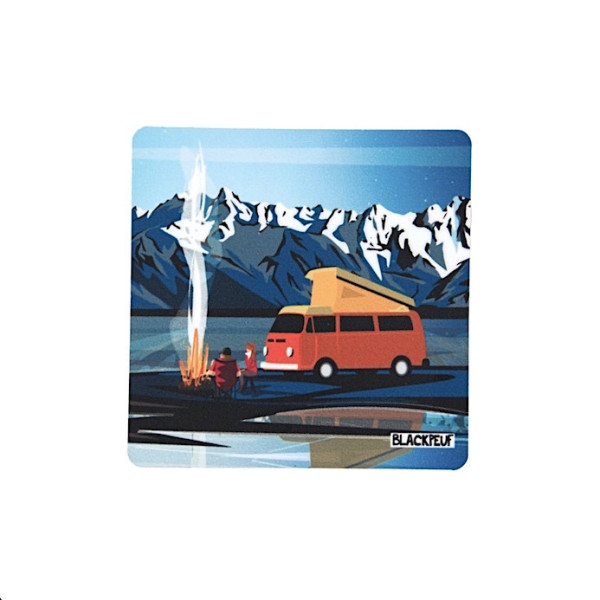 Autocollant sticker  BLACKPEUF souvenir chic des alpes