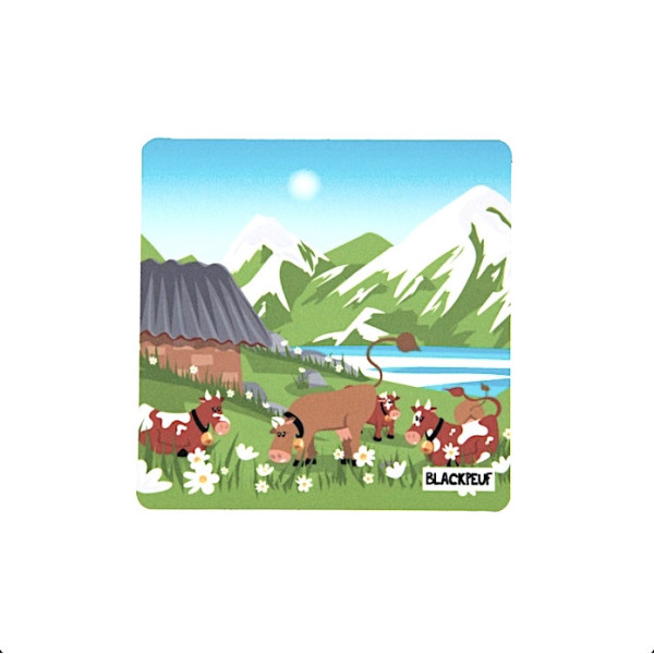 Autocollant sticker  BLACKPEUF souvenir chic des alpes