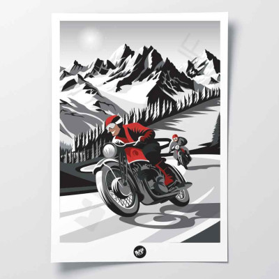 POSTER MOTORCYCLE OUTING BLACKPEUF POSTER MOTORCYCLE OUTING BLACKPEUF