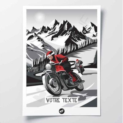 POSTER MOTORCYCLE OUTING BLACKPEUF POSTER MOTORCYCLE OUTING BLACKPEUF