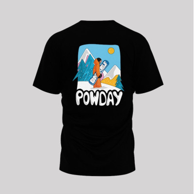 T-SHIRT BLACK POWDAY BLACKPEUF T-SHIRT BLACK POWDAY BLACKPEUF