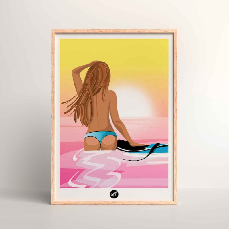 AFFICHE SUNSET BIKINI BLACKPEUF
