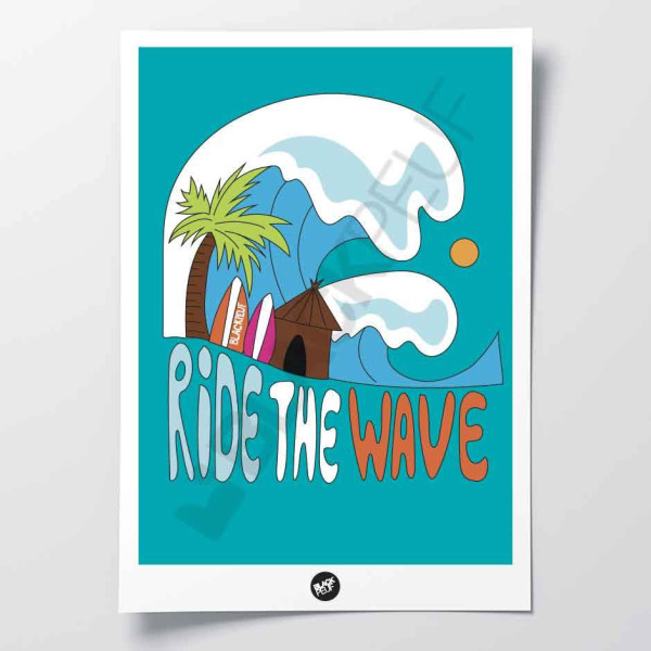 AFFICHE PATCH RIDE THE WAVE